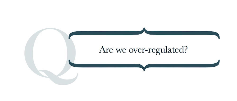 Image for article Are we over-regulated?